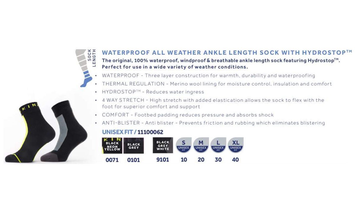 SealSkinz Warm Weather with Hydrostop Waterproof Socks