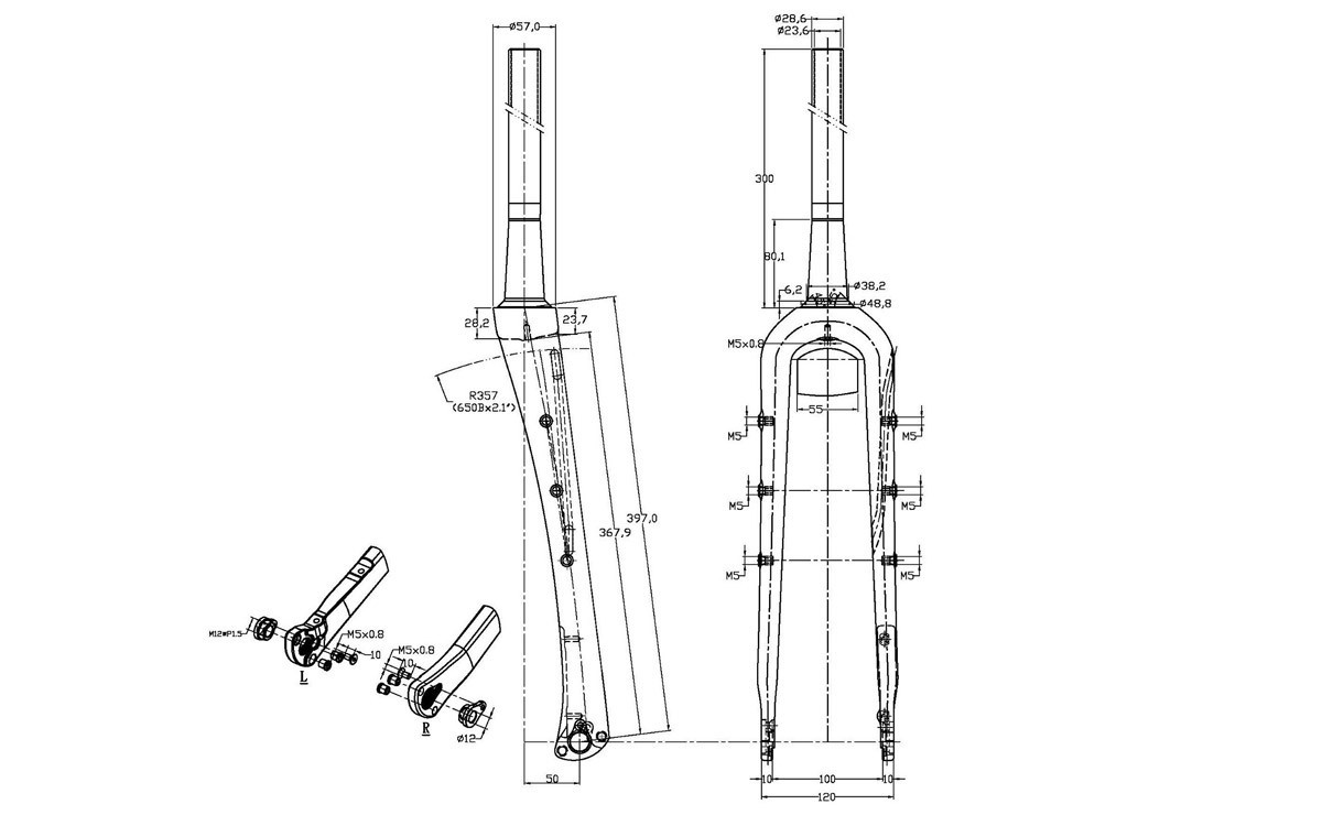 Merit Carbon Tapered Gravel Fork