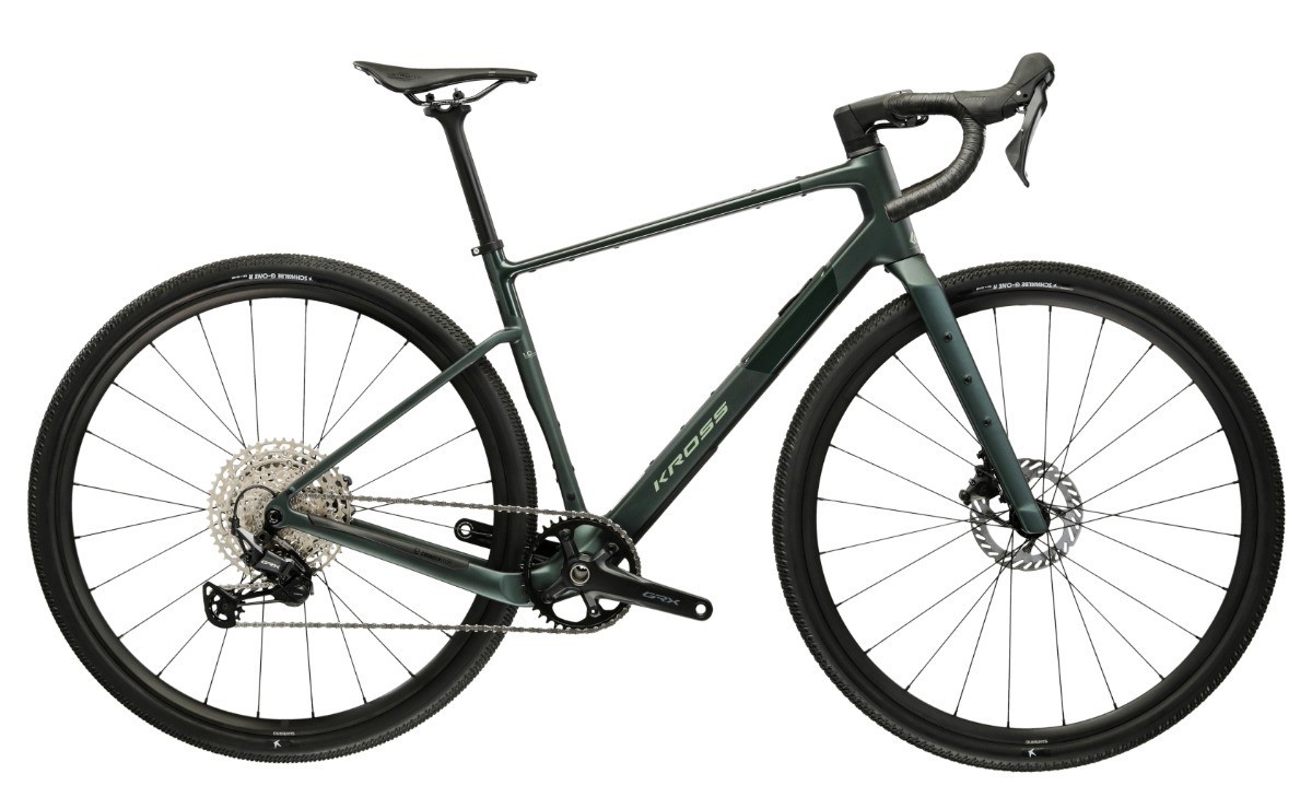 Gravel Bike Kross Esker ADV 1.0 Shimano GRX 1x12 Green Matte